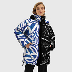 Куртка зимняя женская Volkswagen Scirocco Half Pattern, цвет: 3D-черный — фото 2