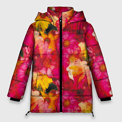Женская зимняя куртка Садовые цветочки полевые