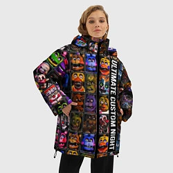 Куртка зимняя женская Ultimate Custom Night FNAF, цвет: 3D-черный — фото 2