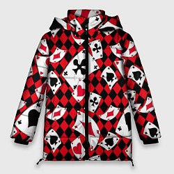Куртка зимняя женская Карты масти, цвет: 3D-светло-серый
