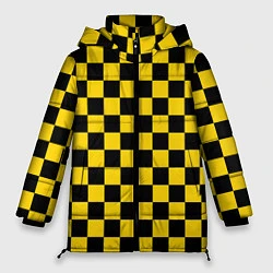 Женская зимняя куртка Такси Шахматные Клетки