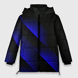 Женская зимняя куртка Blue Fade 3D Синий градиент
