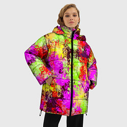 Куртка зимняя женская Пиксельный камуфляж Диско, цвет: 3D-светло-серый — фото 2