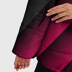 Куртка зимняя женская Red Stripe 3D Красные полосы, цвет: 3D-красный — фото 2