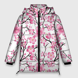 Женская зимняя куртка Весенняя сакура