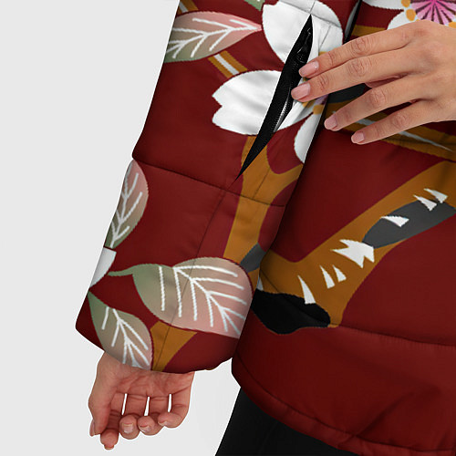 Женская зимняя куртка Векторная весна / 3D-Красный – фото 5