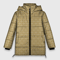 Женская зимняя куртка Узор H&S Крест и круг Серовато-янтарный 119-9-39-f