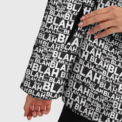 Куртка зимняя женская Надпись Бла Бла, цвет: 3D-светло-серый — фото 2