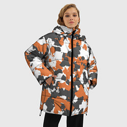 Куртка зимняя женская Orange Camo, цвет: 3D-красный — фото 2