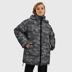 Куртка зимняя женская Тёмно-Серый Камуфляж Рыбака, цвет: 3D-черный — фото 2