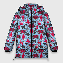 Куртка зимняя женская Русская Символика, цвет: 3D-красный