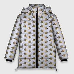 Куртка зимняя женская Веселые пчелы в полете, цвет: 3D-черный
