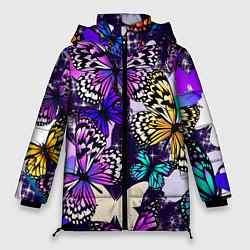 Женская зимняя куртка Бабочки Butterflies