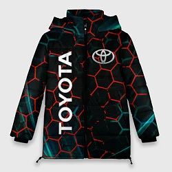 Куртка зимняя женская Toyota соты, цвет: 3D-черный