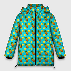 Женская зимняя куртка Много ананасов
