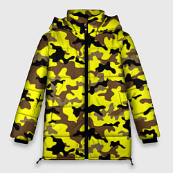 Женская зимняя куртка Камуфляж Жёлто-Коричневый