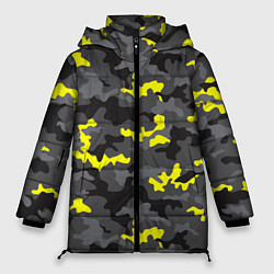 Куртка зимняя женская Камуфляж Серо-Чёрный, цвет: 3D-светло-серый