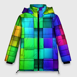 Куртка зимняя женская Color geometrics pattern Vanguard, цвет: 3D-черный