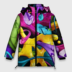 Куртка зимняя женская Пляжный паттерн Summer, цвет: 3D-светло-серый