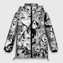 Куртка зимняя женская Manga Ahegao 2 0, цвет: 3D-черный