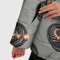 Куртка зимняя женская АБСТРАКТ СПИРАЛЬНЫЙ, цвет: 3D-черный — фото 2