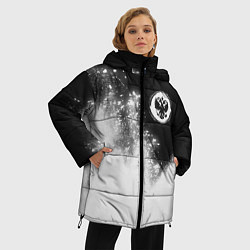 Куртка зимняя женская РОССИЯ - ГЕРБ - Краска, цвет: 3D-черный — фото 2