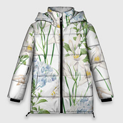 Женская зимняя куртка Цветы Утонченные и Яркие