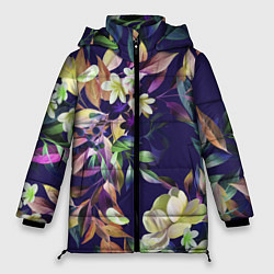 Женская зимняя куртка Цветы Красочный Букет