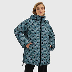Куртка зимняя женская Абстракция из разноцветных квадратов, цвет: 3D-светло-серый — фото 2