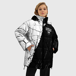 Куртка зимняя женская Marilyn manson Трещины, цвет: 3D-светло-серый — фото 2