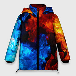 Куртка зимняя женская Огонь - Вода Инь - Янь, цвет: 3D-красный