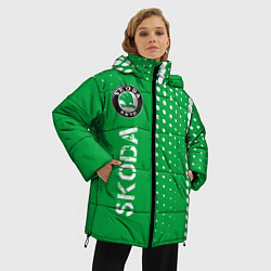 Куртка зимняя женская ШКОДА Skoda Абстракция, цвет: 3D-черный — фото 2