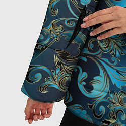 Куртка зимняя женская Blue Abstract Узоры, цвет: 3D-светло-серый — фото 2