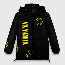 Женская зимняя куртка Nirvana паттерн смайлы