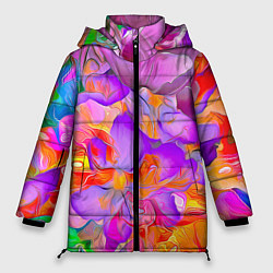 Куртка зимняя женская ЦВЕТОЧНЫЙ РАЙ 1, цвет: 3D-светло-серый