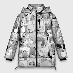 Куртка зимняя женская О моём происхождении в слизь pattern, цвет: 3D-черный