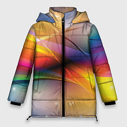 Женская зимняя куртка Абстрактные линии разных цветов