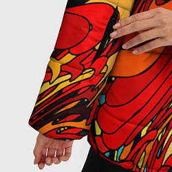 Куртка зимняя женская Abstract color pattern Fashion 2022, цвет: 3D-красный — фото 2