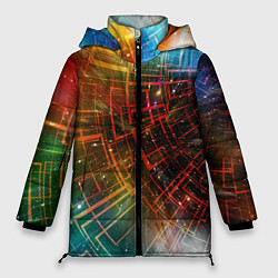 Женская зимняя куртка Portal - Neon Space - туннель из энергетических па