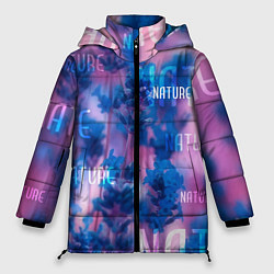 Куртка зимняя женская Nature - надписи, цвет: 3D-светло-серый
