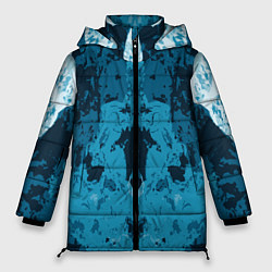 Куртка зимняя женская Абстрактный графический узор Abstraction, цвет: 3D-красный