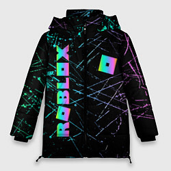 Куртка зимняя женская ROBLOX неоновый логотип, цвет: 3D-черный