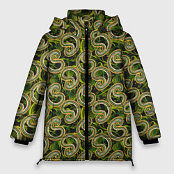 Куртка зимняя женская Текстурные узоры, цвет: 3D-светло-серый