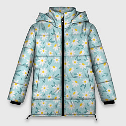 Куртка зимняя женская Ромашковое поле, цвет: 3D-черный