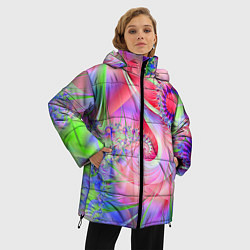 Куртка зимняя женская Абстракция, насыщенный узор, цвет: 3D-светло-серый — фото 2