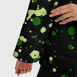 Куртка зимняя женская Авокадо avocado брызги, цвет: 3D-черный — фото 2