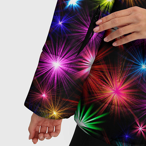 Женская зимняя куртка ЦВЕТНЫЕ ЗВЕЗДЫ COLORED STARS / 3D-Светло-серый – фото 5