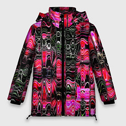 Куртка зимняя женская РАЗНОЦВЕТНАЯ ВОЛНА, цвет: 3D-светло-серый