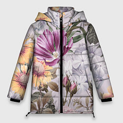 Женская зимняя куртка Цветы Романтический Букет
