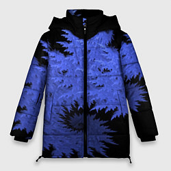 Куртка зимняя женская Абстрактный морозный узор Abstract frost pattern, цвет: 3D-красный